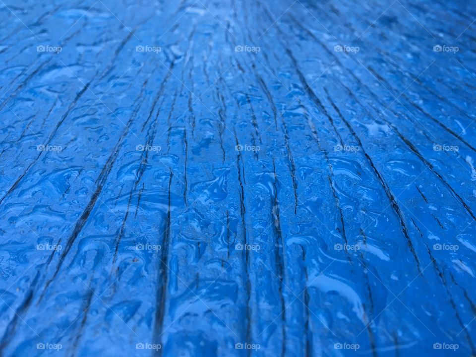 Just a really blue bench