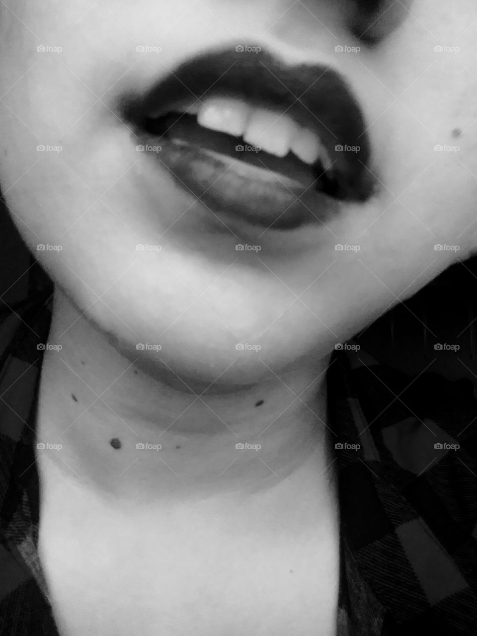 lips Black and white