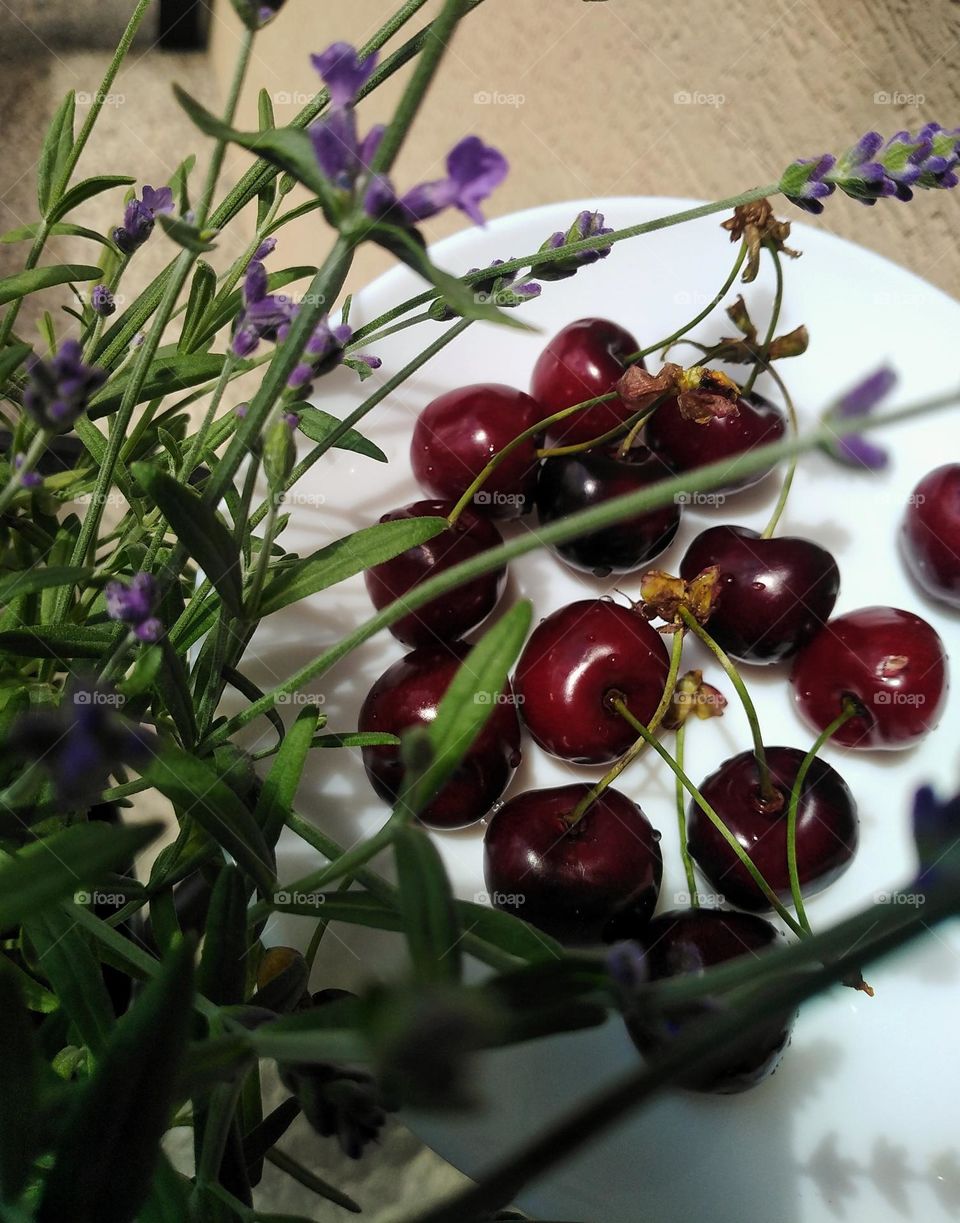 Cherries with Lavander