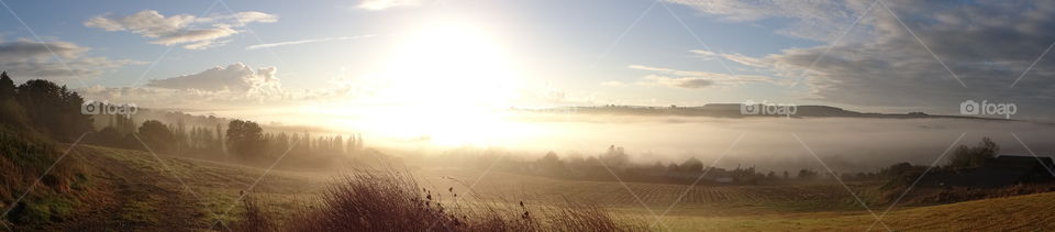 Irish dawn panorama 