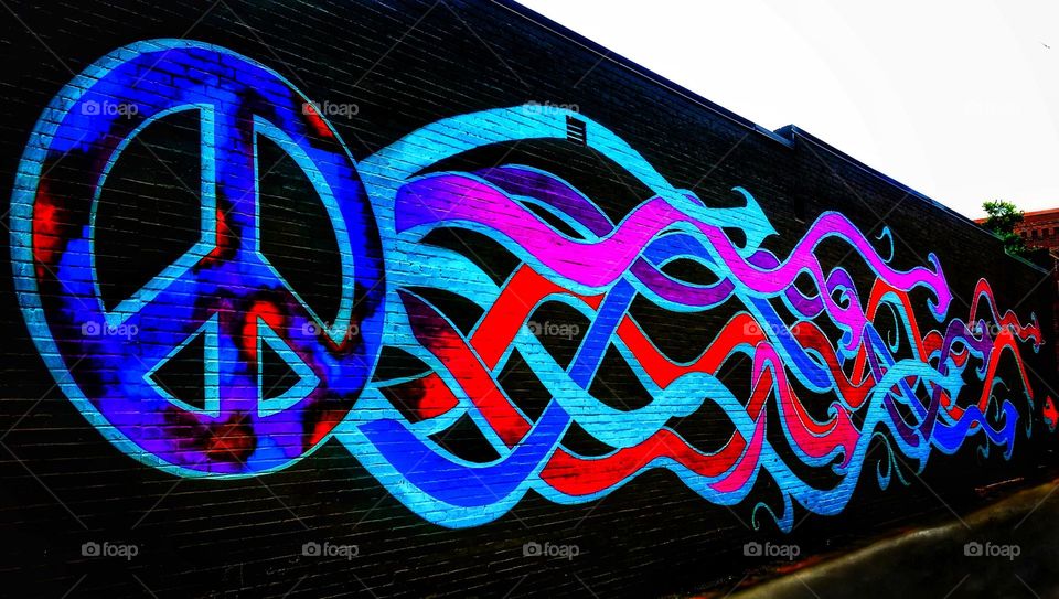 Flying Peace Graffiti