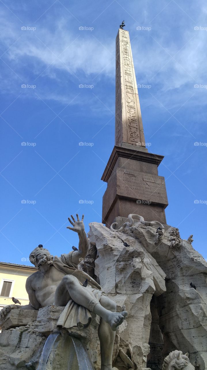 Navona obelisk fountain