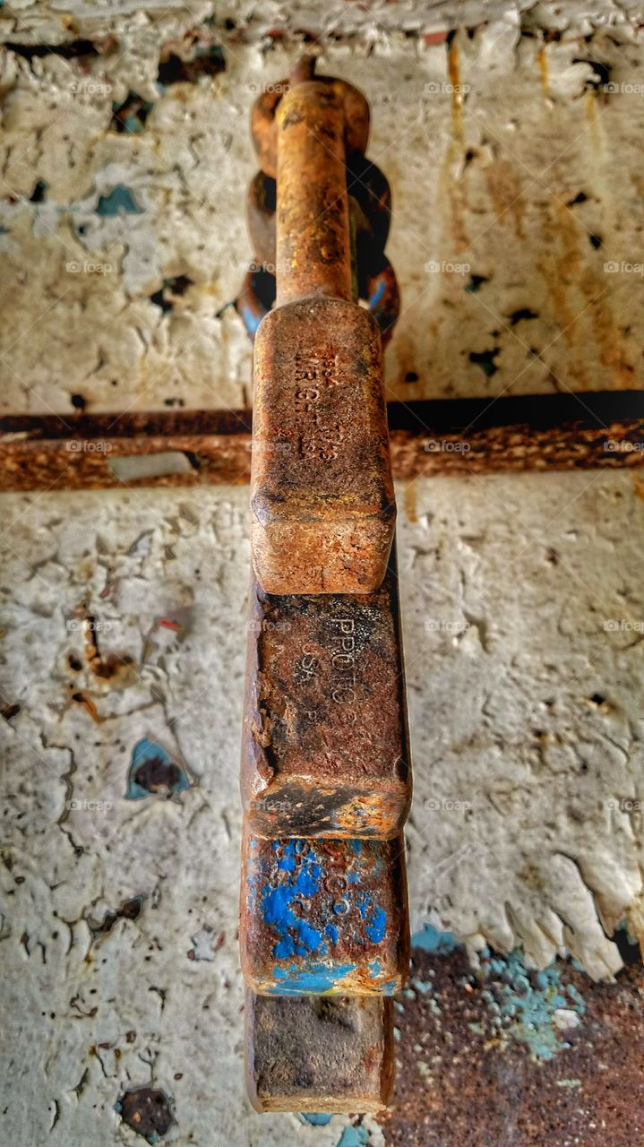 Rusty metal hammer wrenches