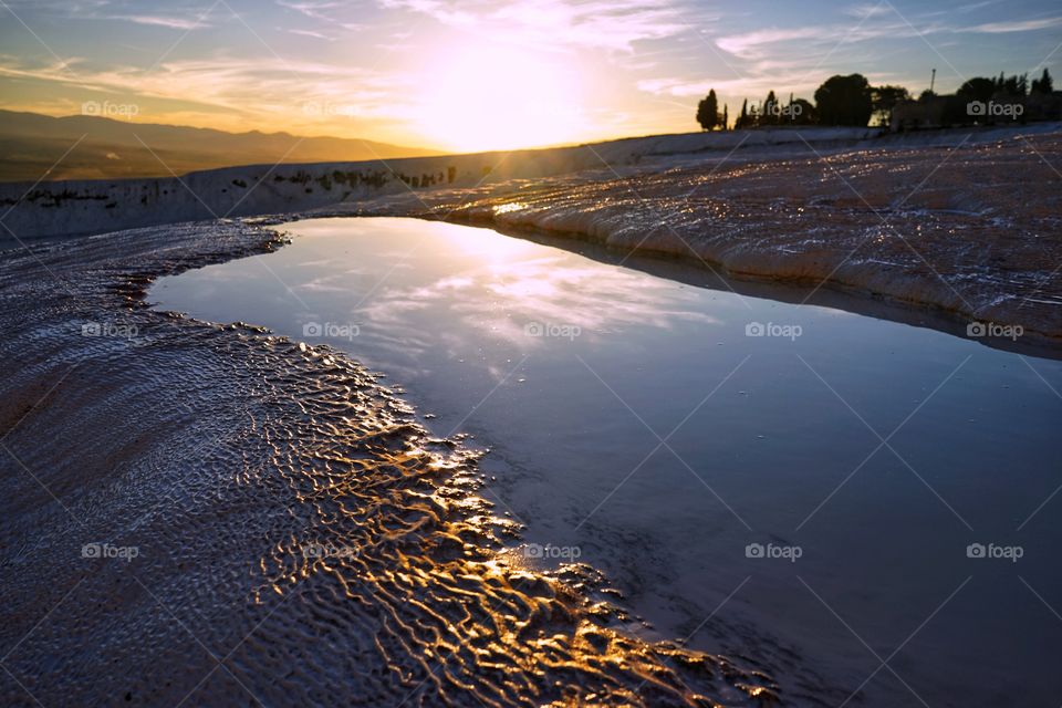 Pamukkale Denizli sunset