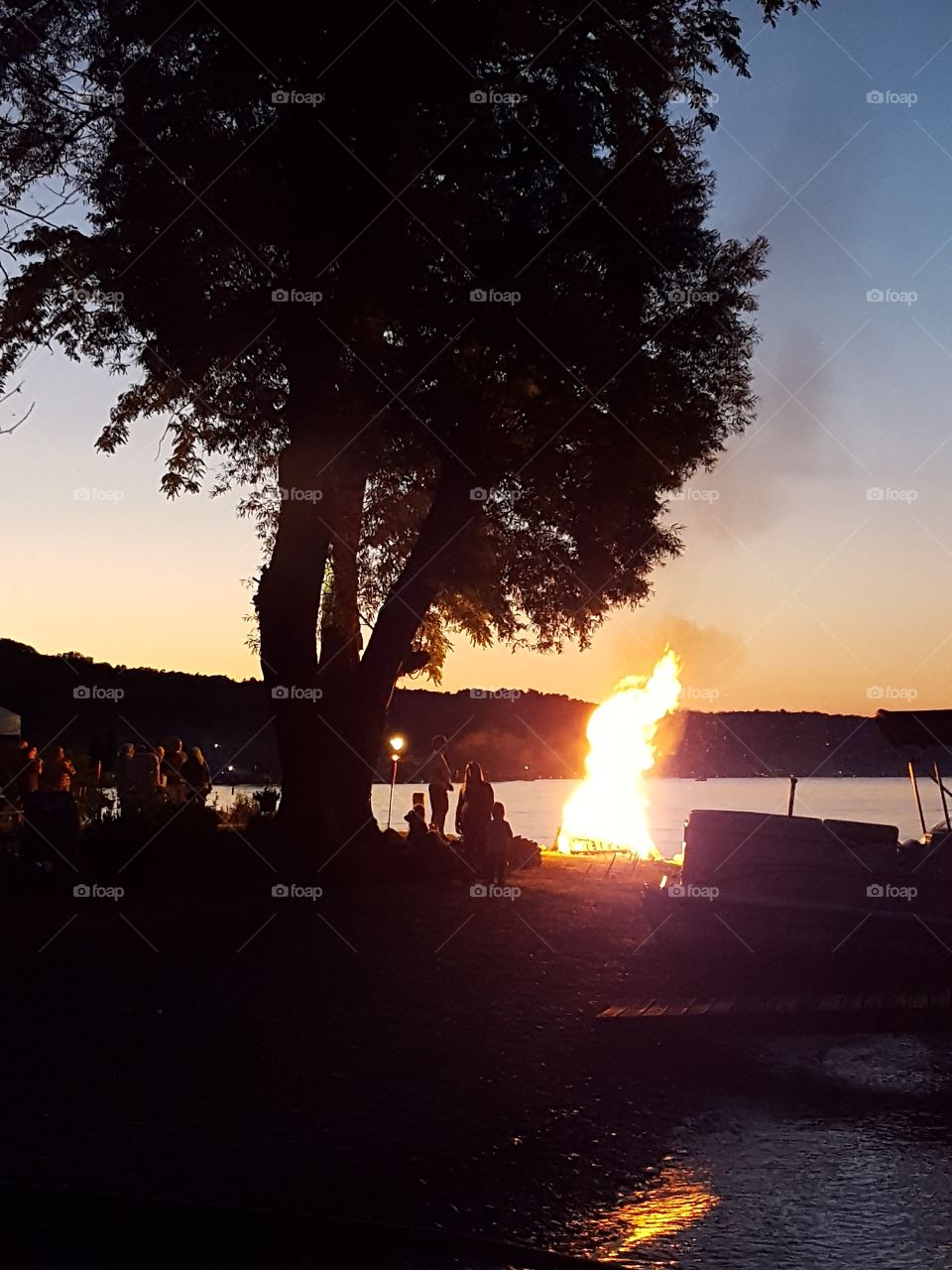 BonFire Conesus Lake New York July 3rd. Annual Ring of Fire.