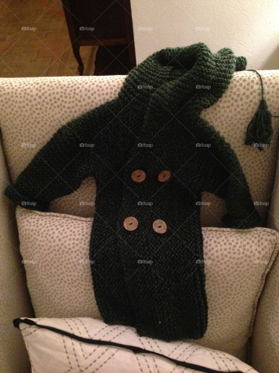 Knitted baby cardigan