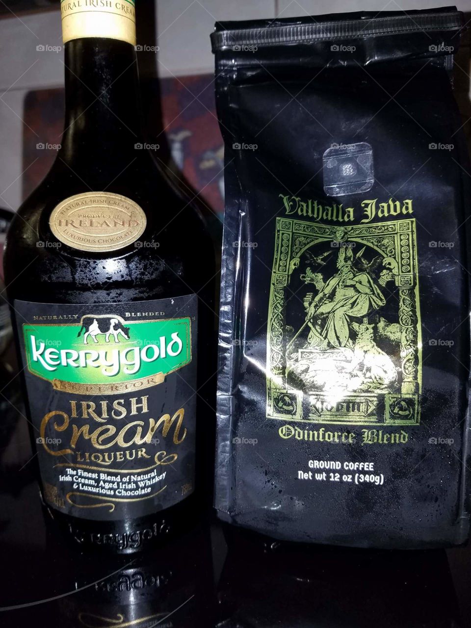 Irish cream and coffee