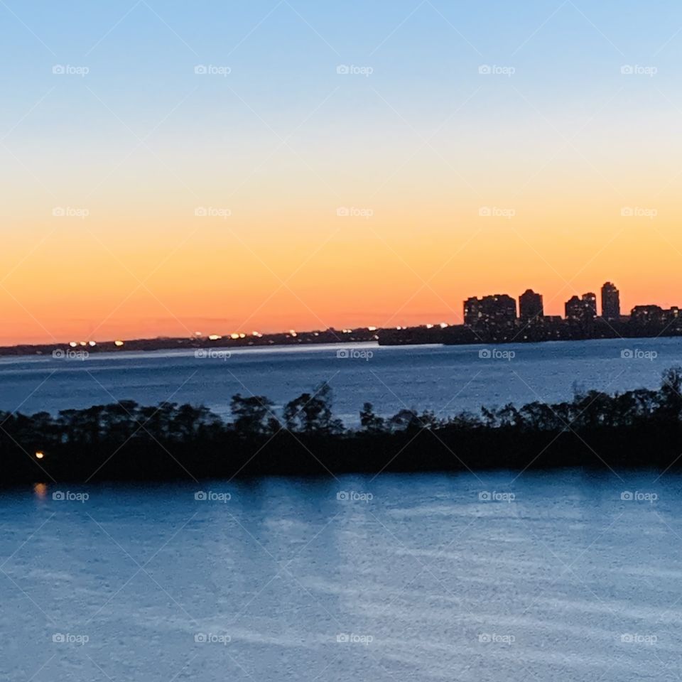 Sunset on the St.Lawrence river, Quebec, Canada 🍁