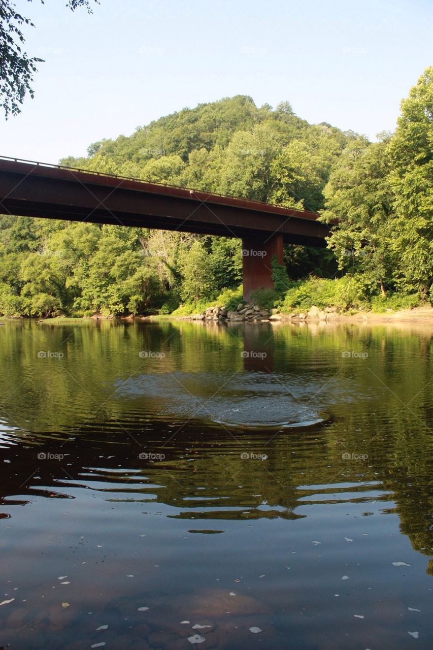 Bridge over a river. 