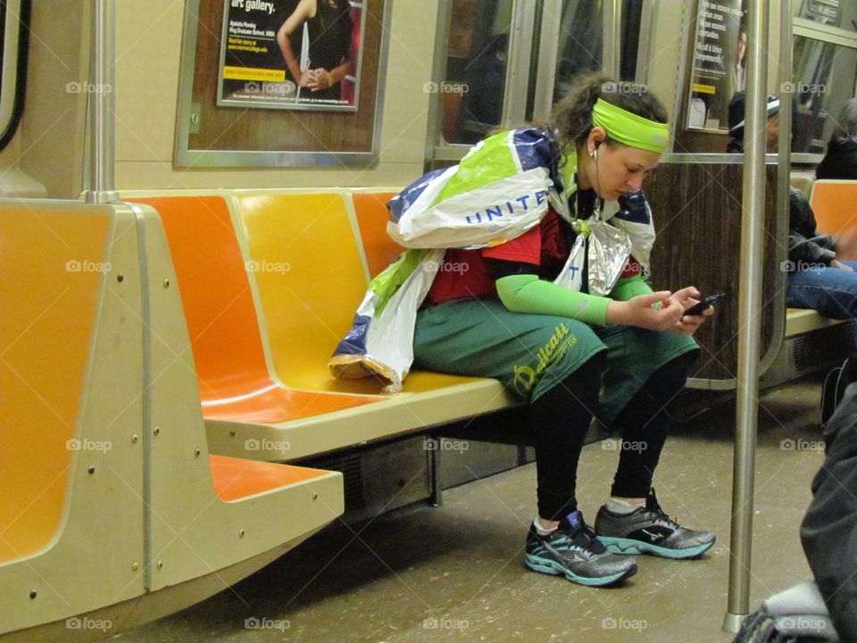 Woman on Subway