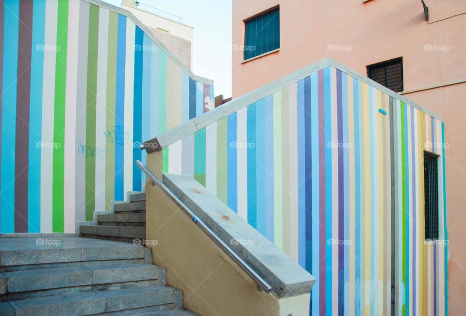 colourful stairs