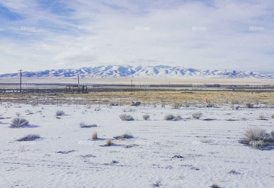 passing through Nevada in the snow