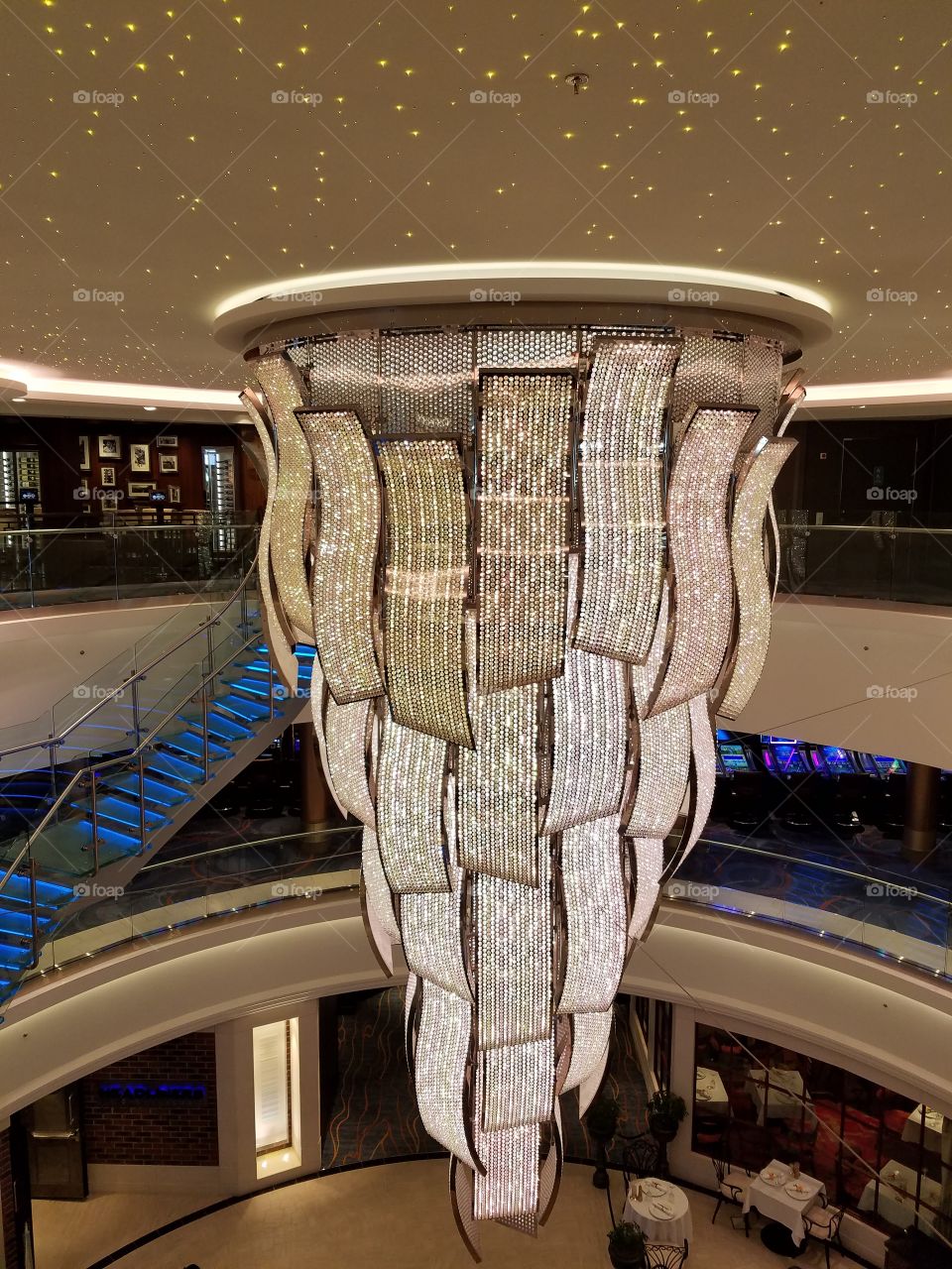 Chandelier on Norwegian cruise