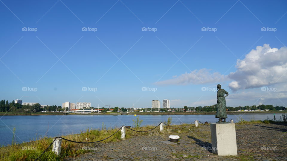 The river in Antwerp, Belgium.