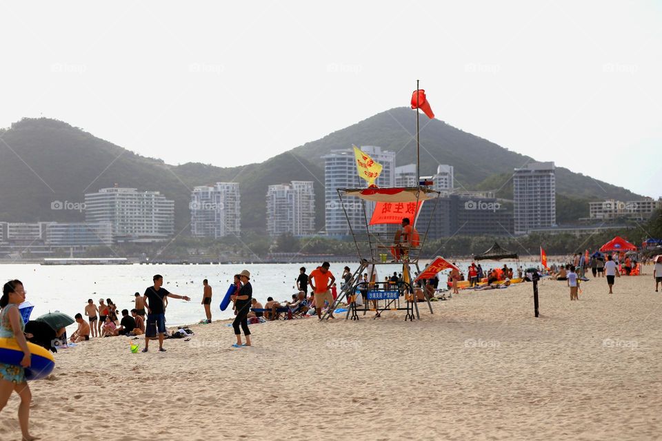 beautiful beach near the city