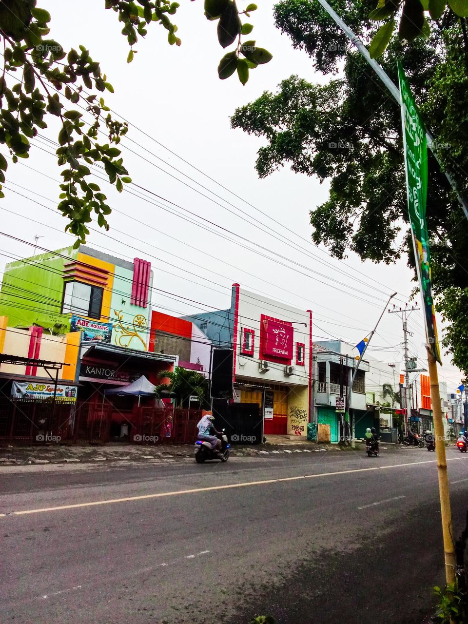 the atmosphere in the city of Tegal is cloudy