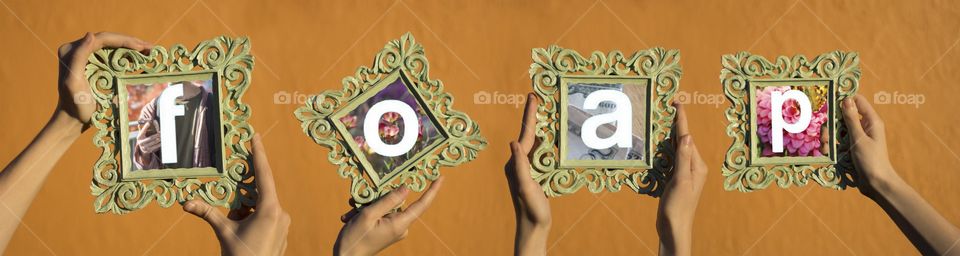 A creative way to express Foap as a stock photo app through frames and images and advertise an eye catching way to intrigue people