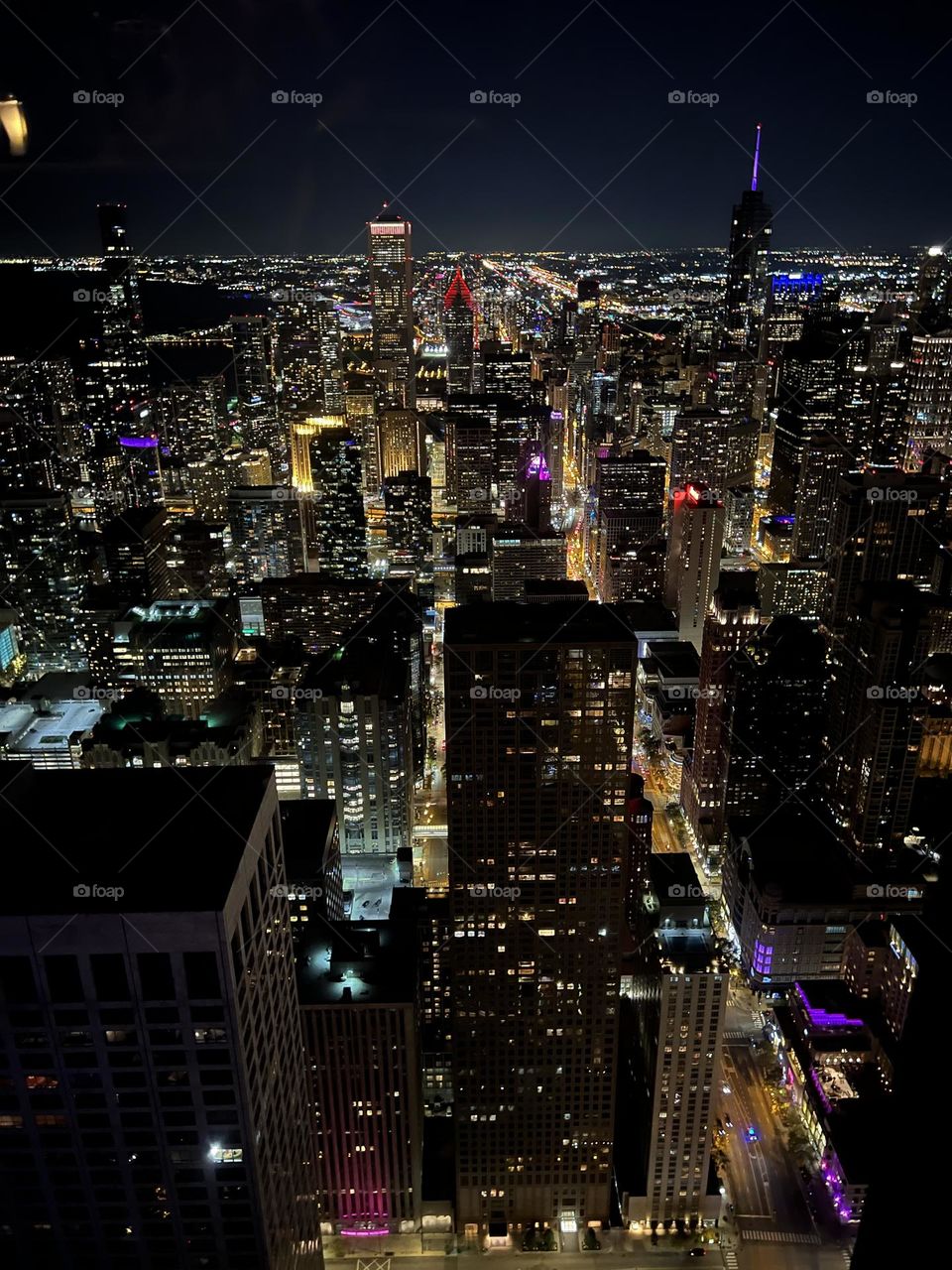 Chicago skyline at night