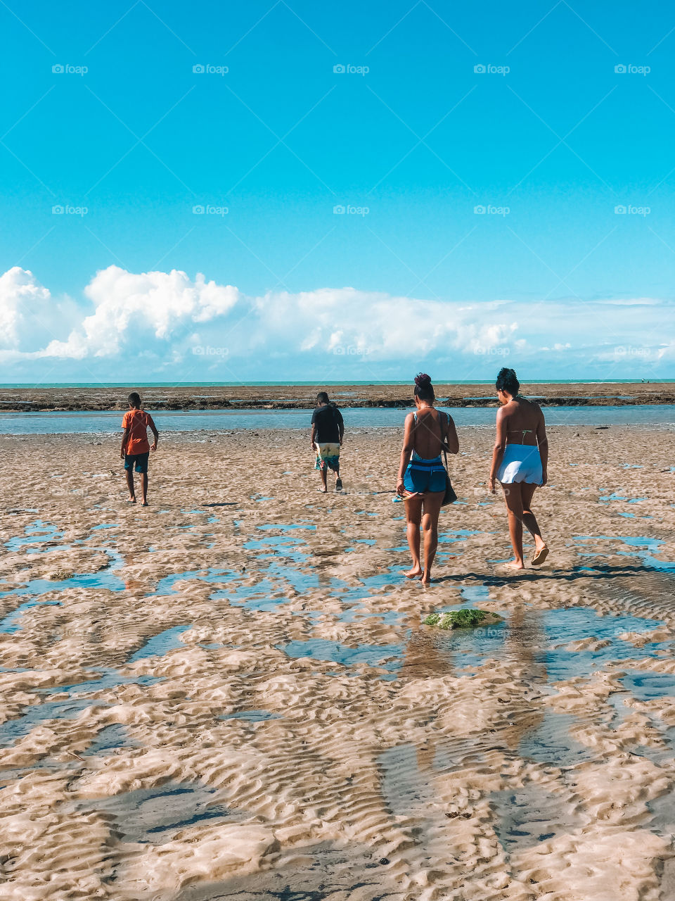 In Porto Seguro Bahia Brazil, when the dry tide is enough to visit the corals, walking and seeing all the diversity that corals have to offer