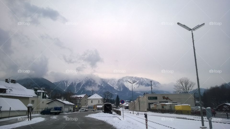 Winter in Austria mountains