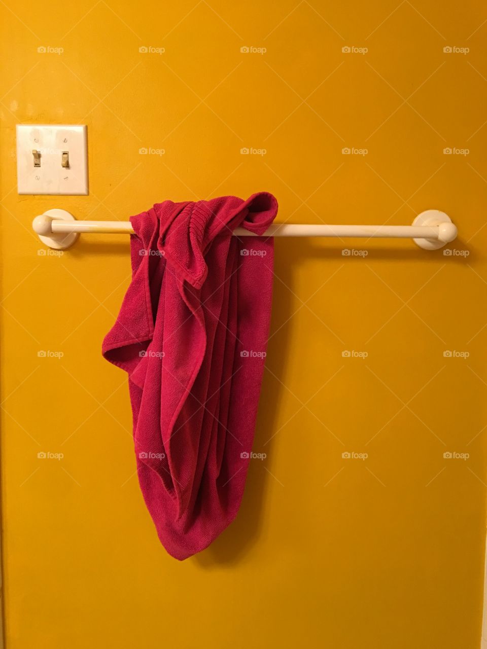 Towel on rack