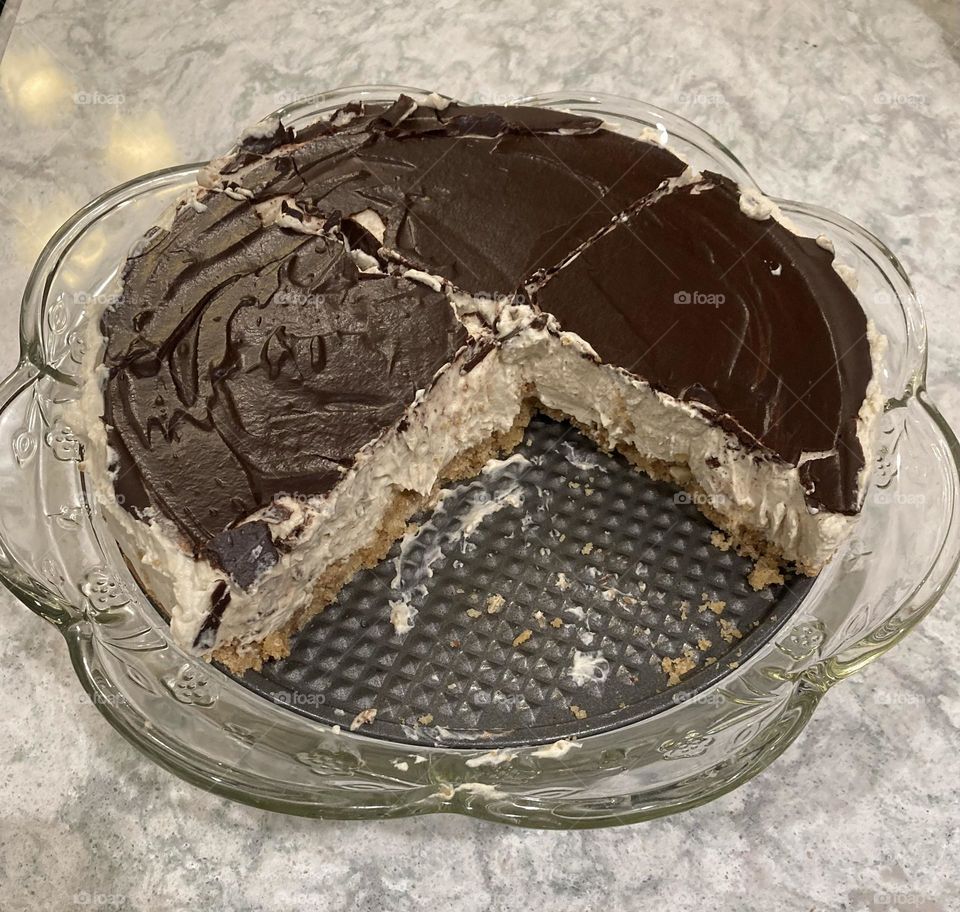 Chocolate tiramisu cheesecake! And it’s homemade! That’s fun!