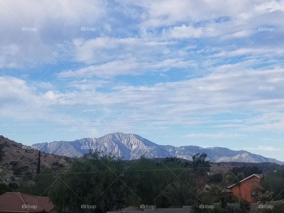 Clouds over Mount San Jacinto
