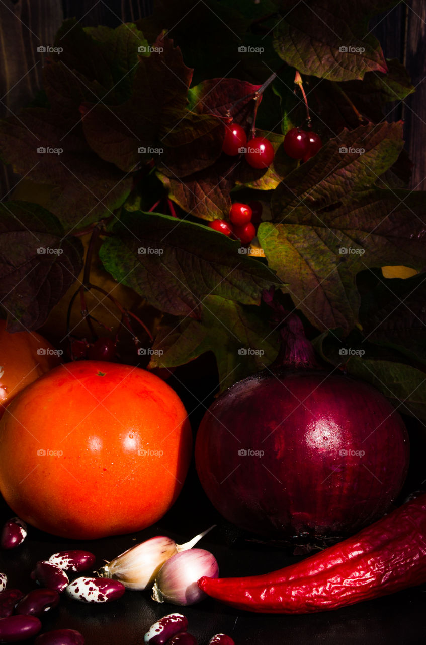 still life with vegetables