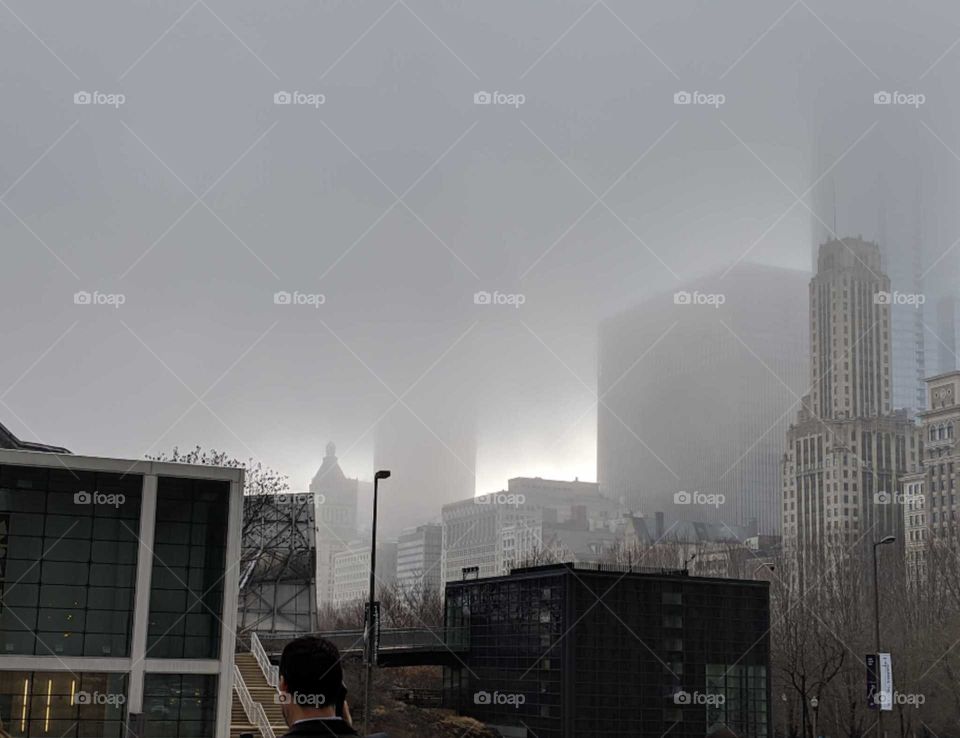Chicago afternoon fog