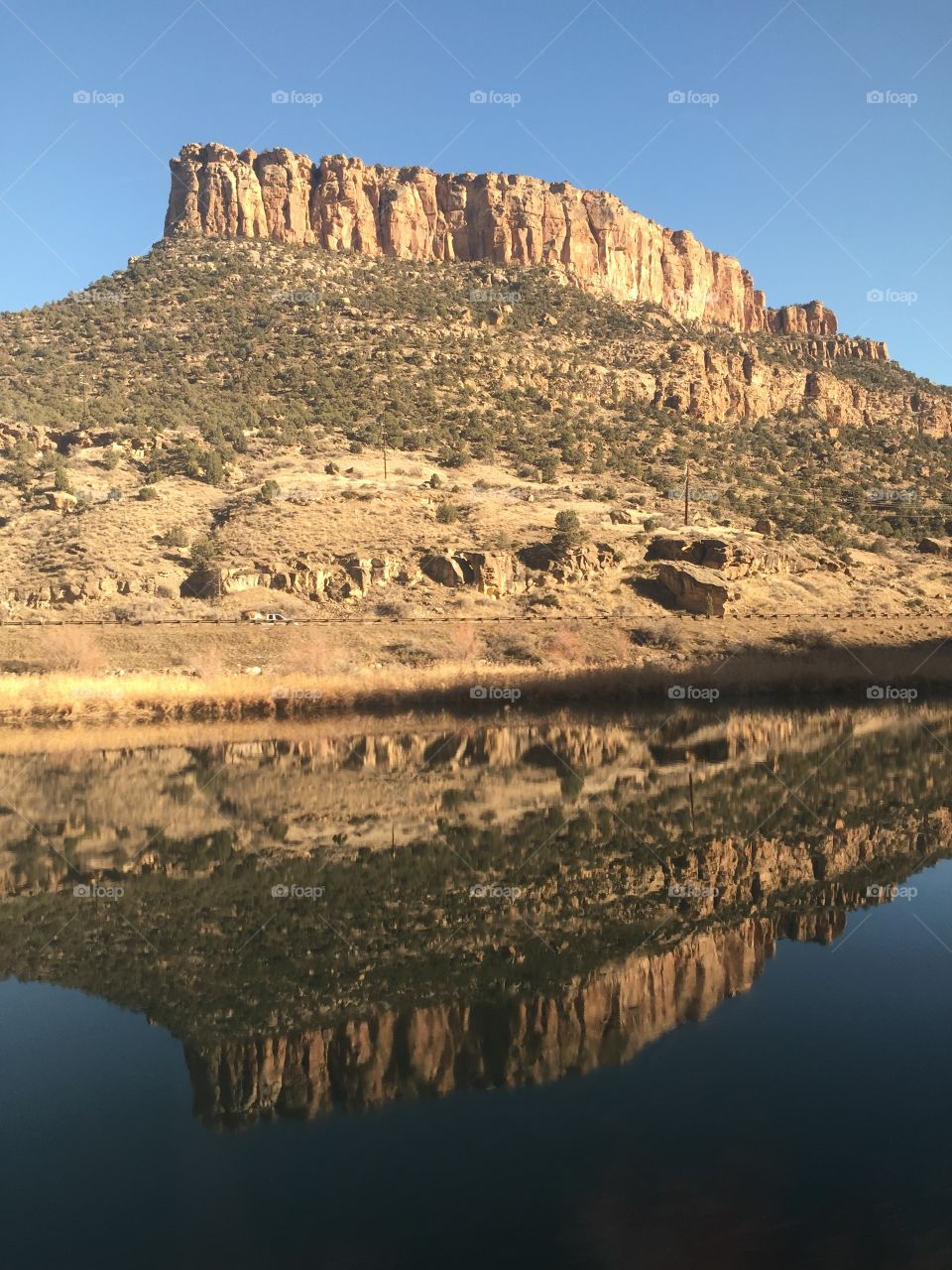 Colorado reflection . Image of a giant rock reflection 