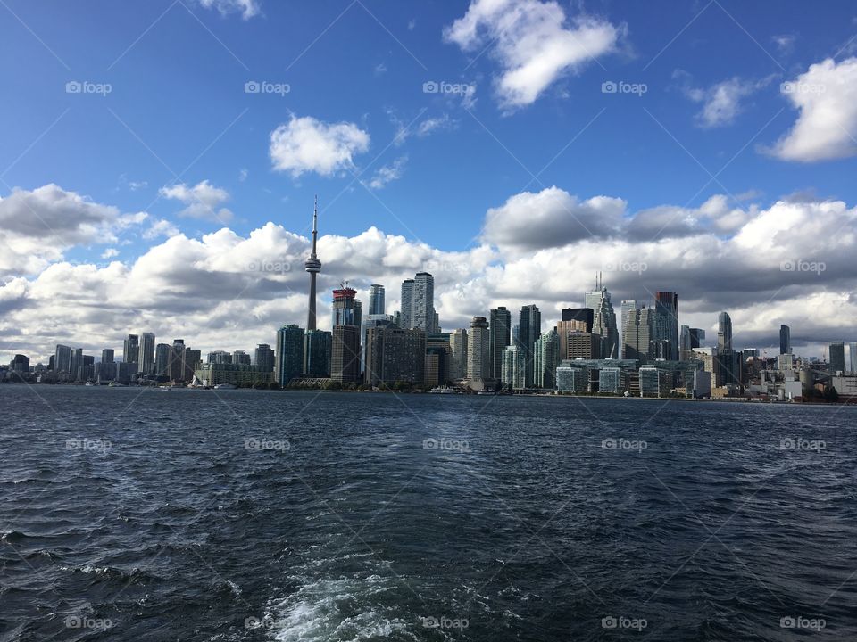 Toronto skyline from the islands