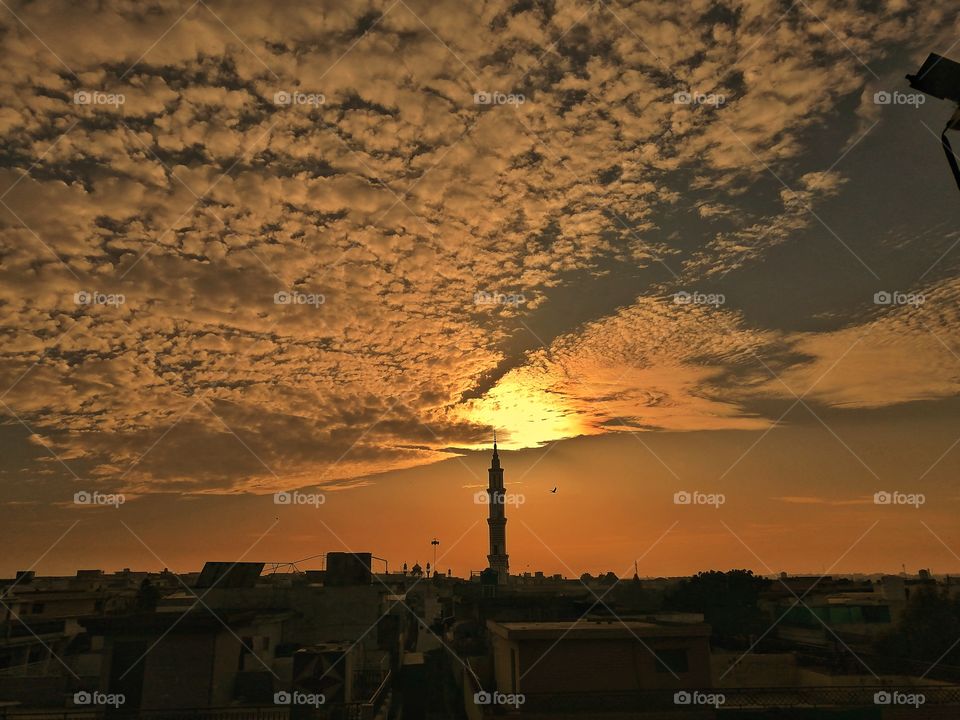 Beautiful golden hour in Islamabad, Pakistan.