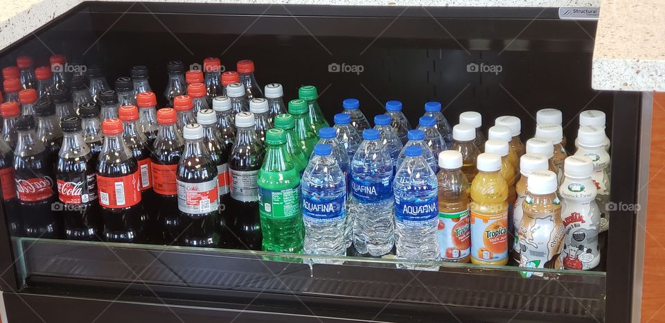 drink selection at the donut shop and bakery
