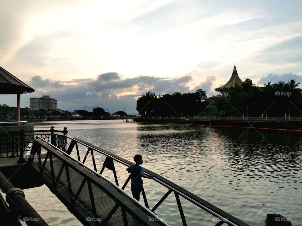 Evening in Kuching, Sarawak, Borneo