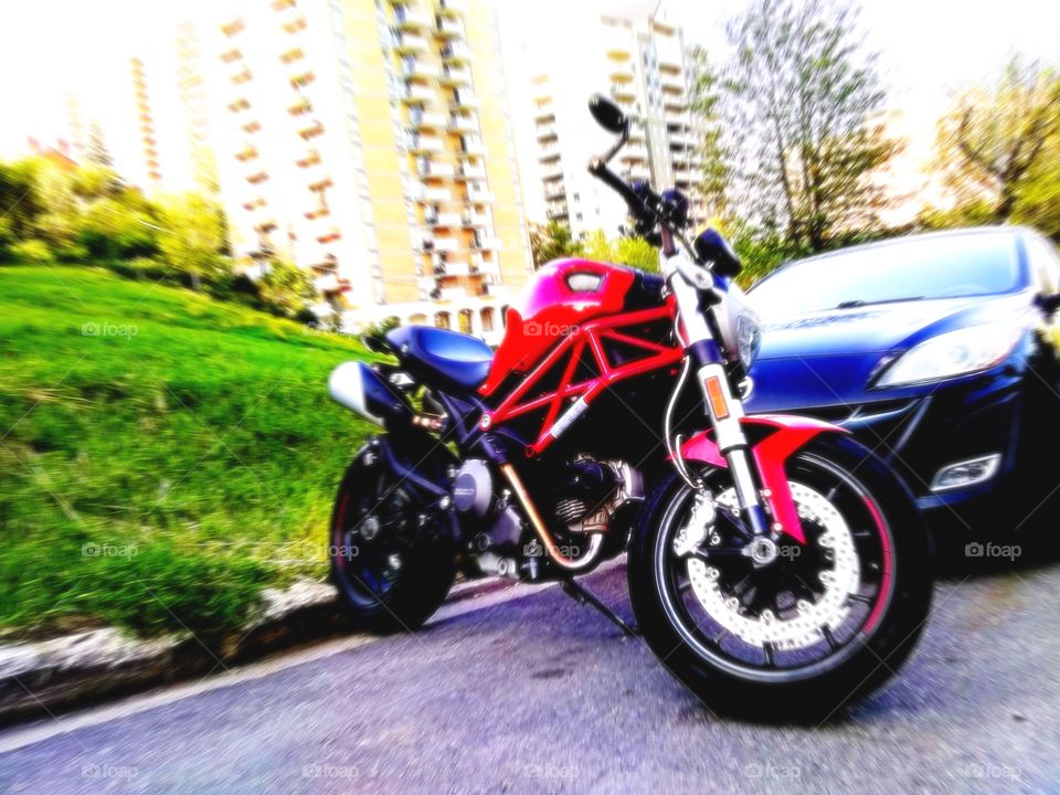Ducati motorcycle red