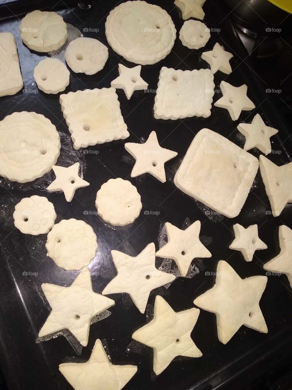 play dough cookies in shapes