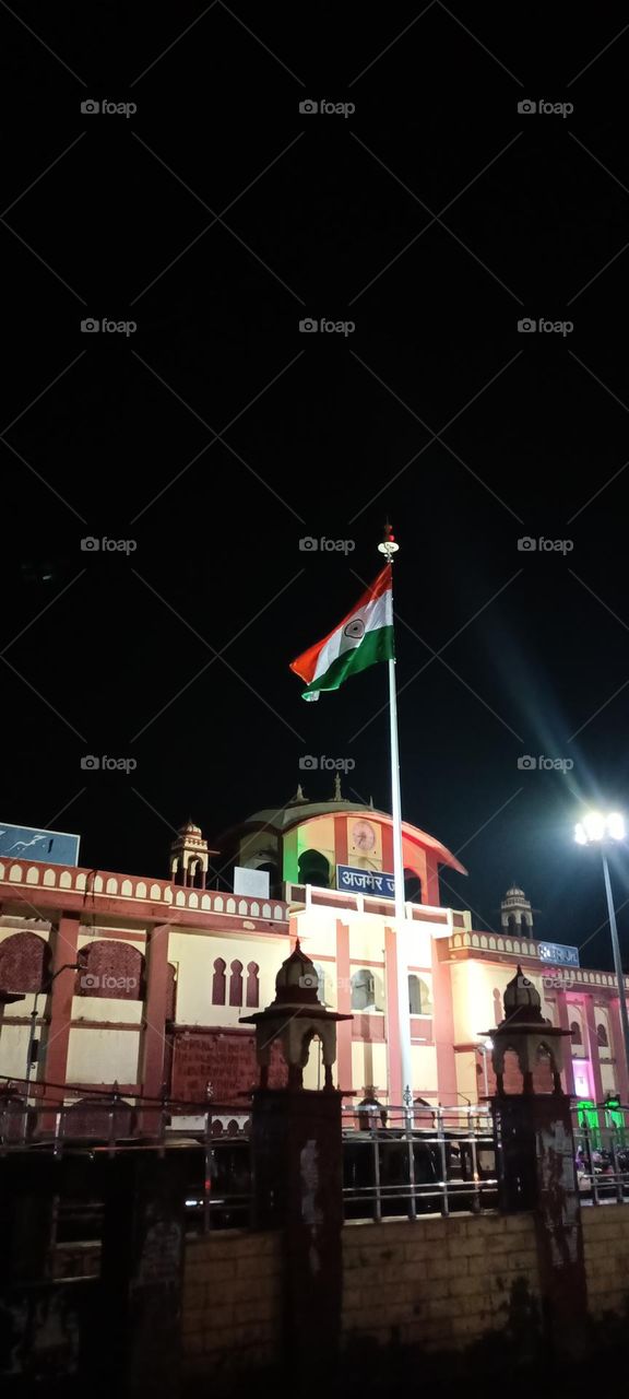 railway station night view