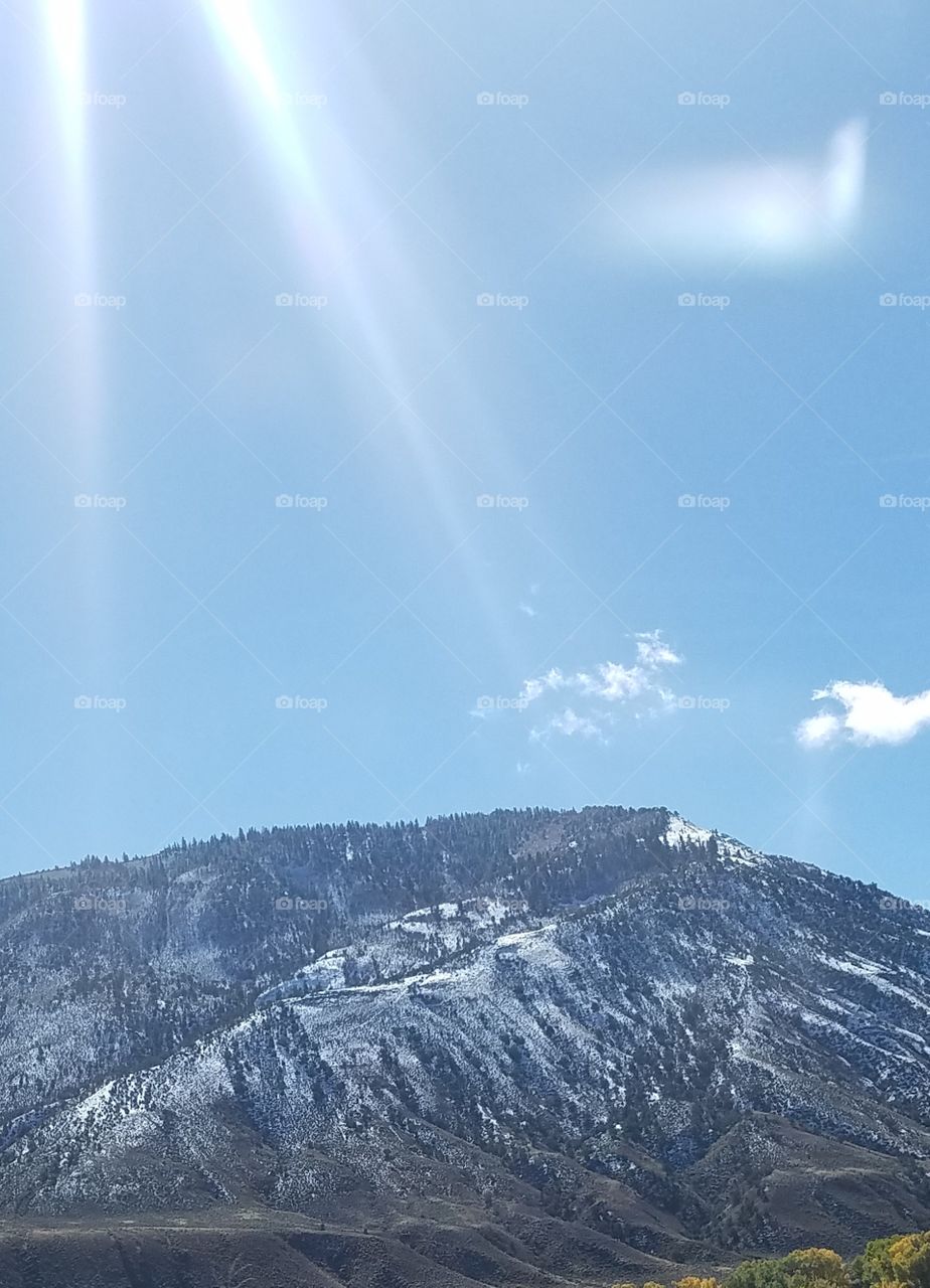 ng down 9n top of mountain