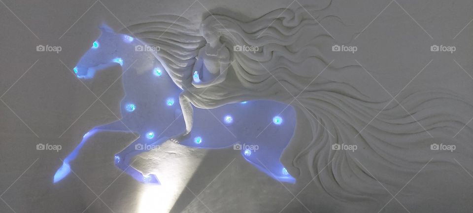 Snow sculpture in Lapland Hotels Snowvillage