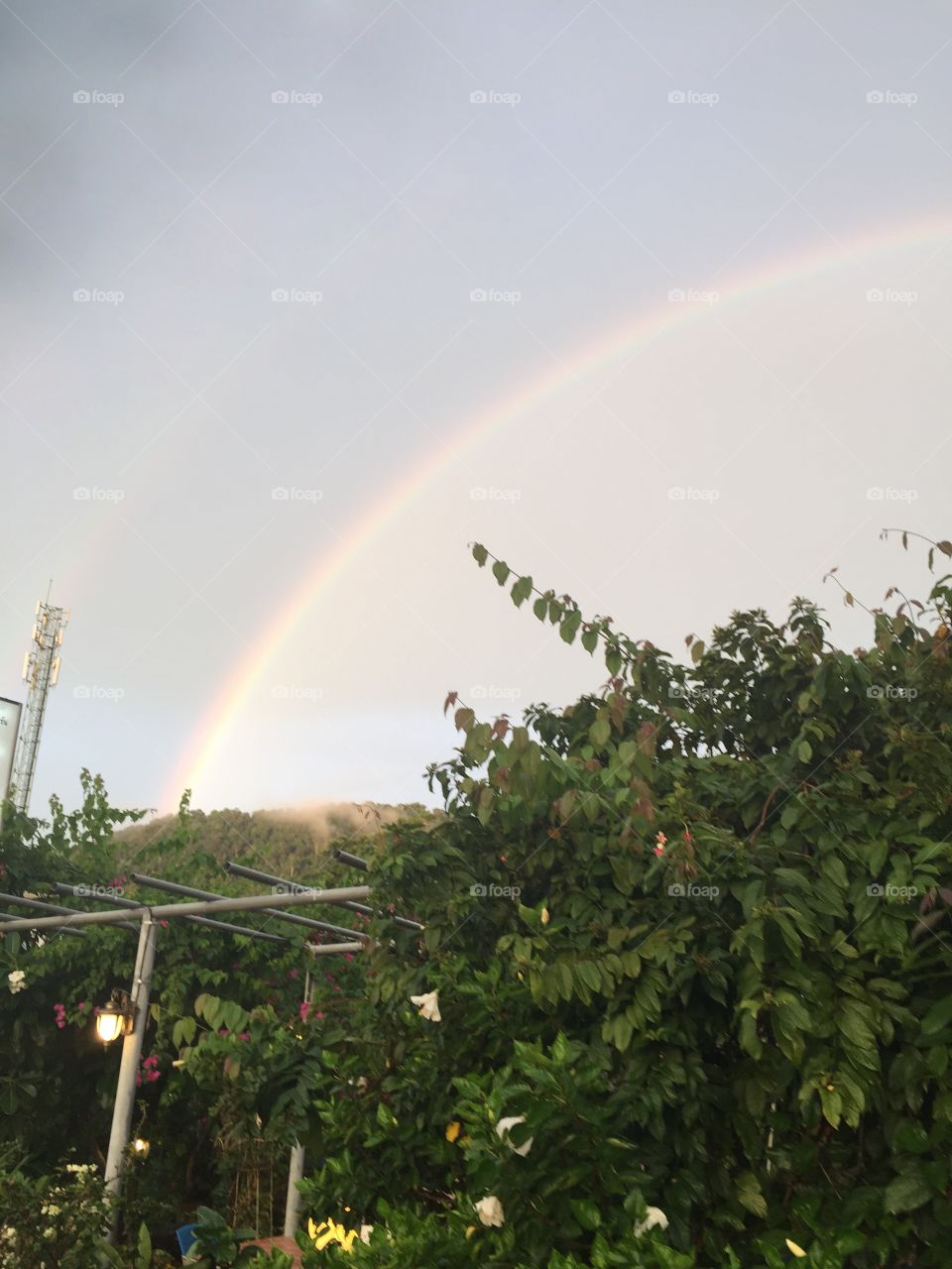 Somewhere over the rainbow. Rainbow in the sky when in Koh Lanta Thailand. 