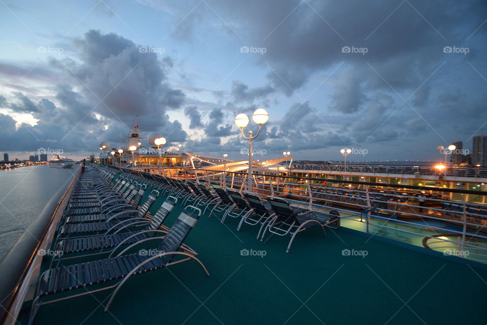 Deck of Royal Caribbean Cruise line 