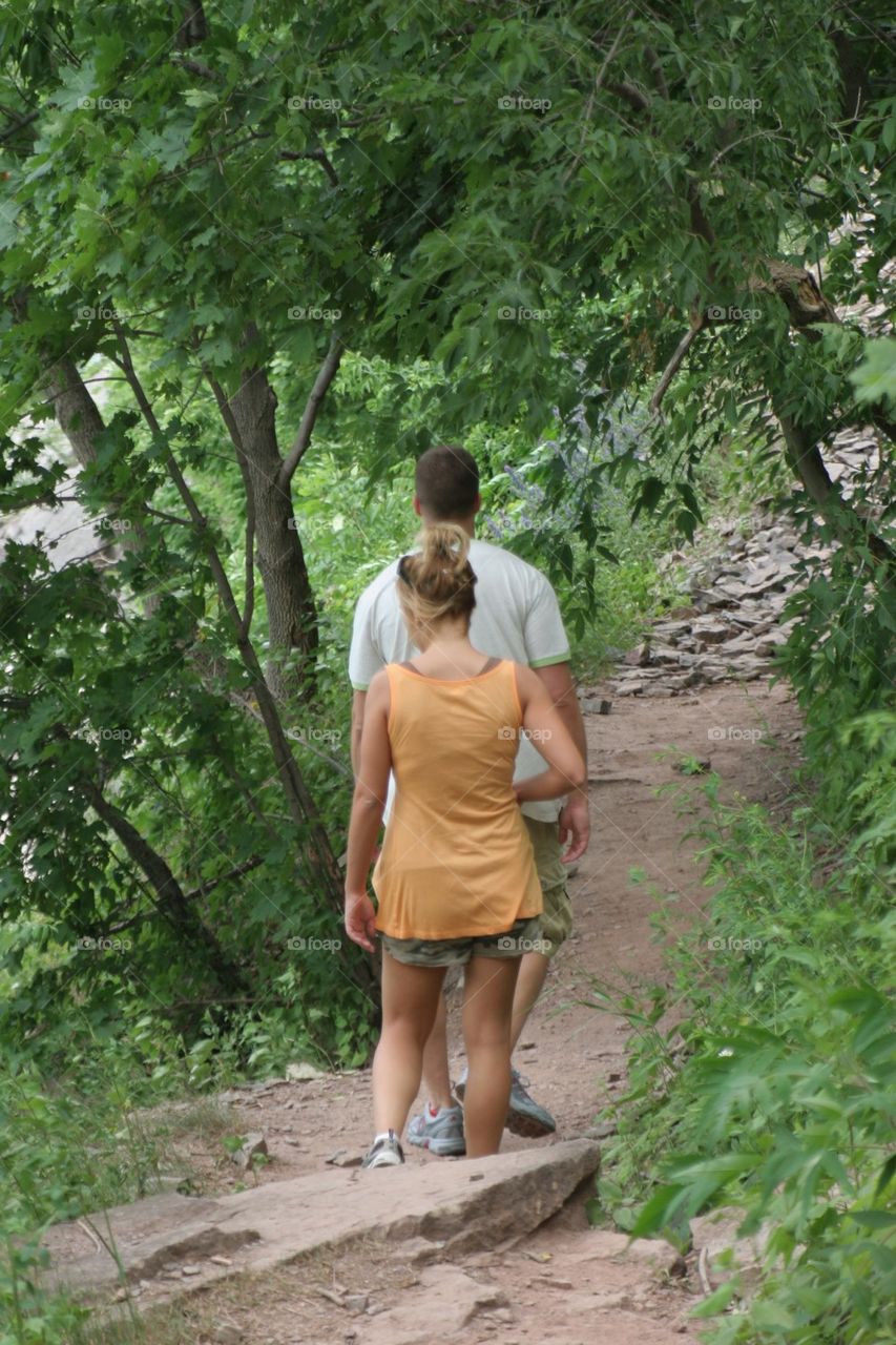 Couple hiking