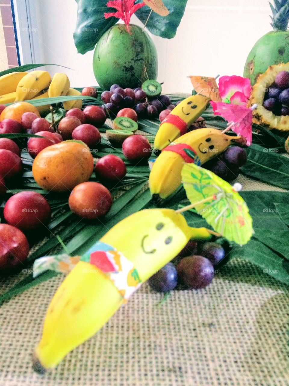 Tropical fruit decoration