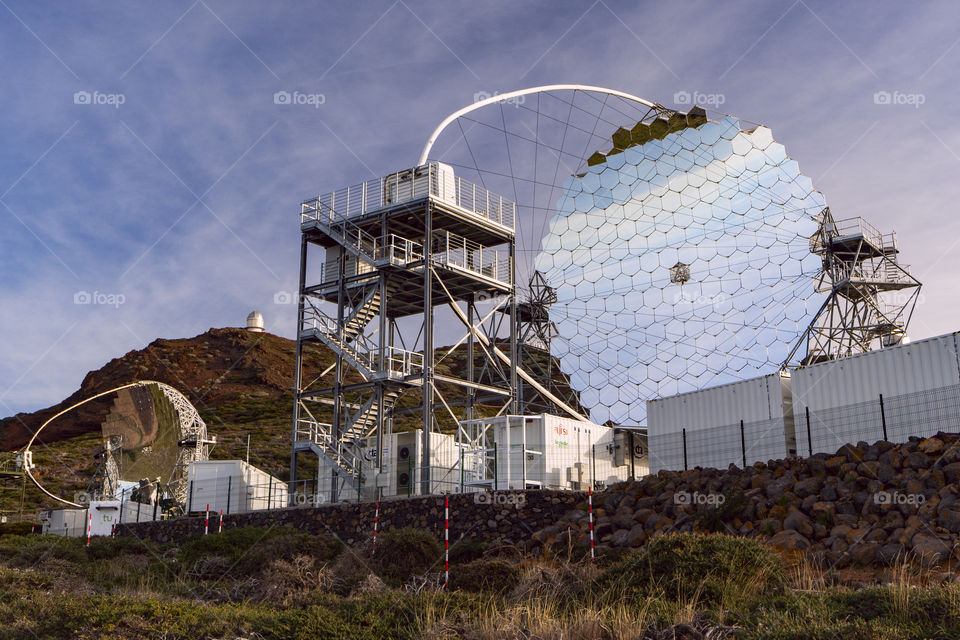 Imaging Atmospheric Cherenkov telescope, Roque de los Muchachos Observatory on La Palma. MAGIC.