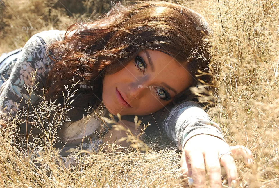 Nature, Fall, Hay, Girl, Straw