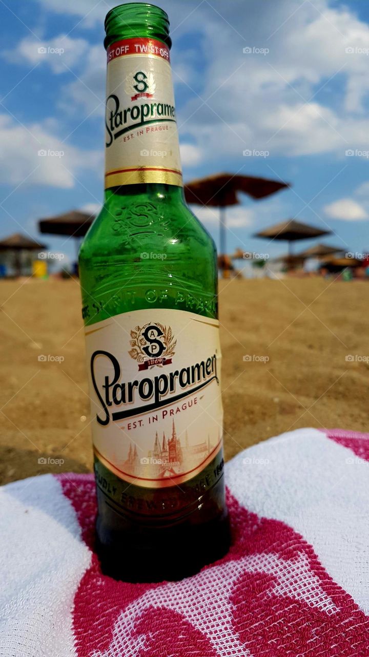 beer on the beach