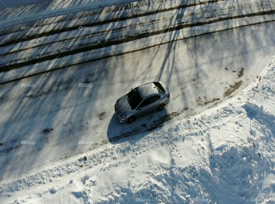 Road trip in the winter