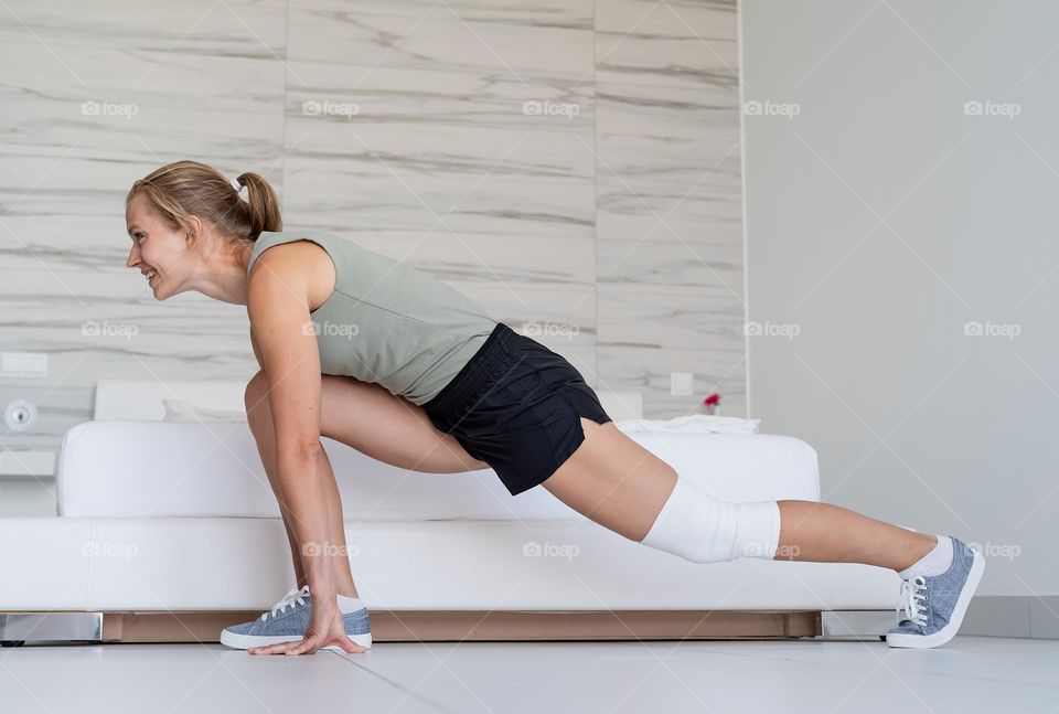 sportive woman working out