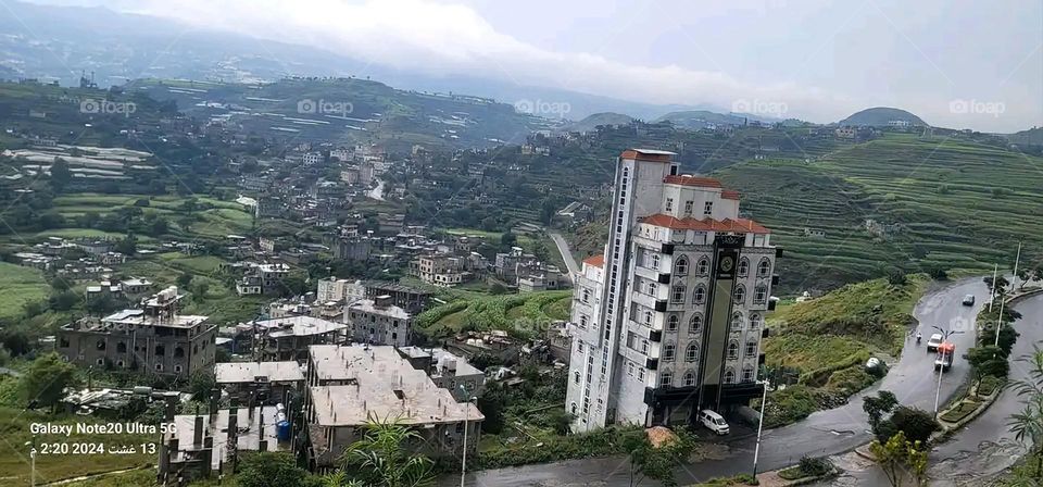 Glory be to God, the magnificent and picturesque view and the natural green trees are a view that is nothing more wonderful than it