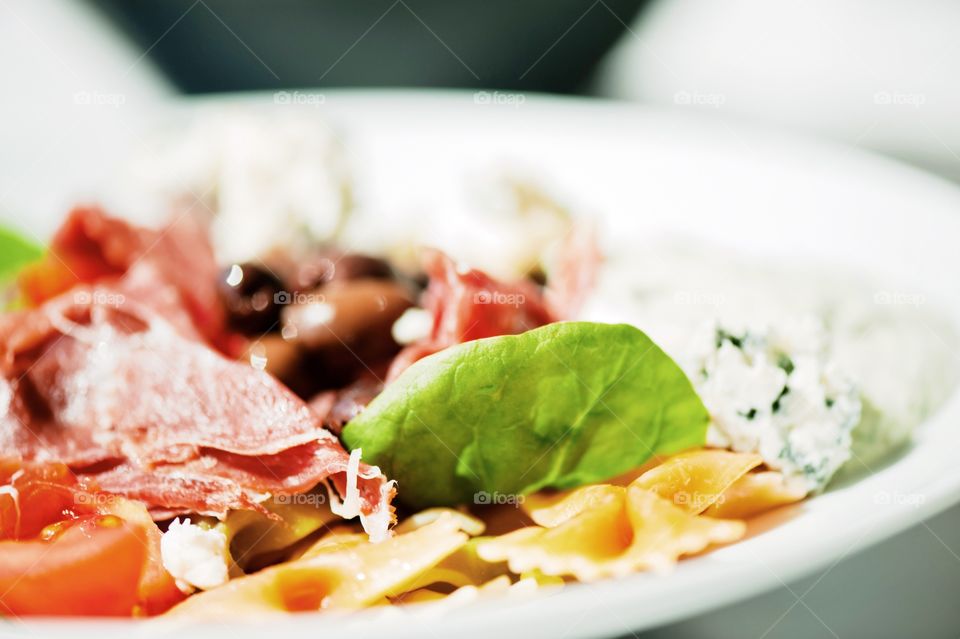 close-up of a plate with Asian cuisine